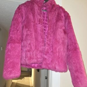 Fur Pink Jacket by Wilson's Leather
